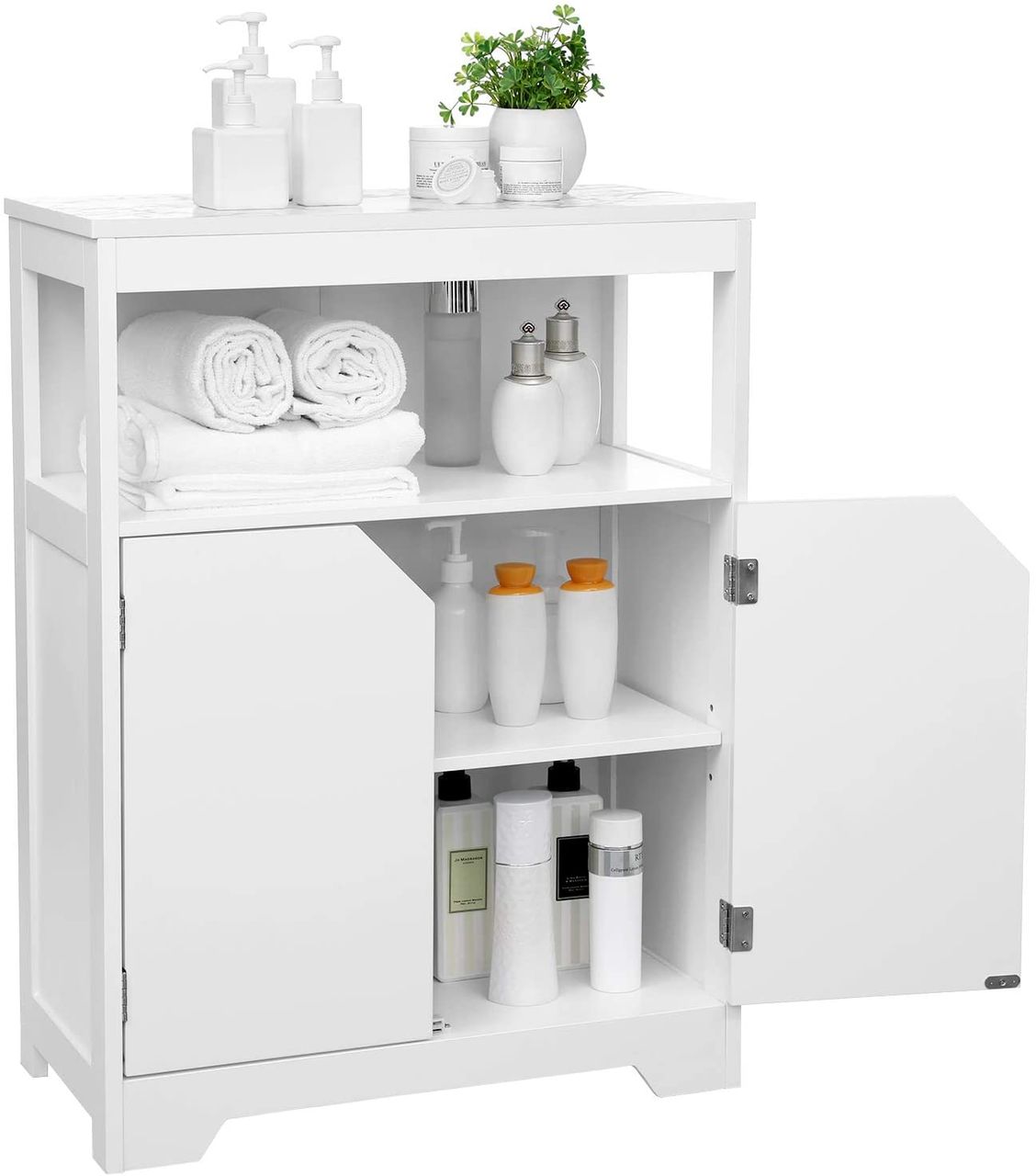 Vasagle Badschrank mit Schublade und verstellbarem Zwischenfach