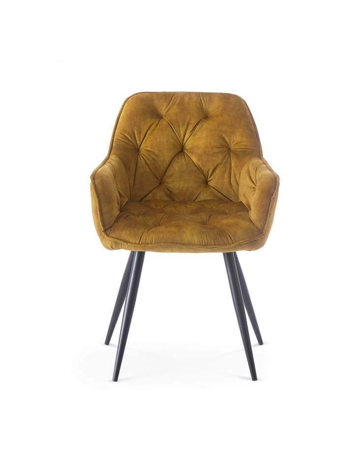 B&D Home 2er-Set: Esszimmerstuhl DIETER in Gelb - (B)56 x (H)84 x (T)61 cm günstig kaufen onesize