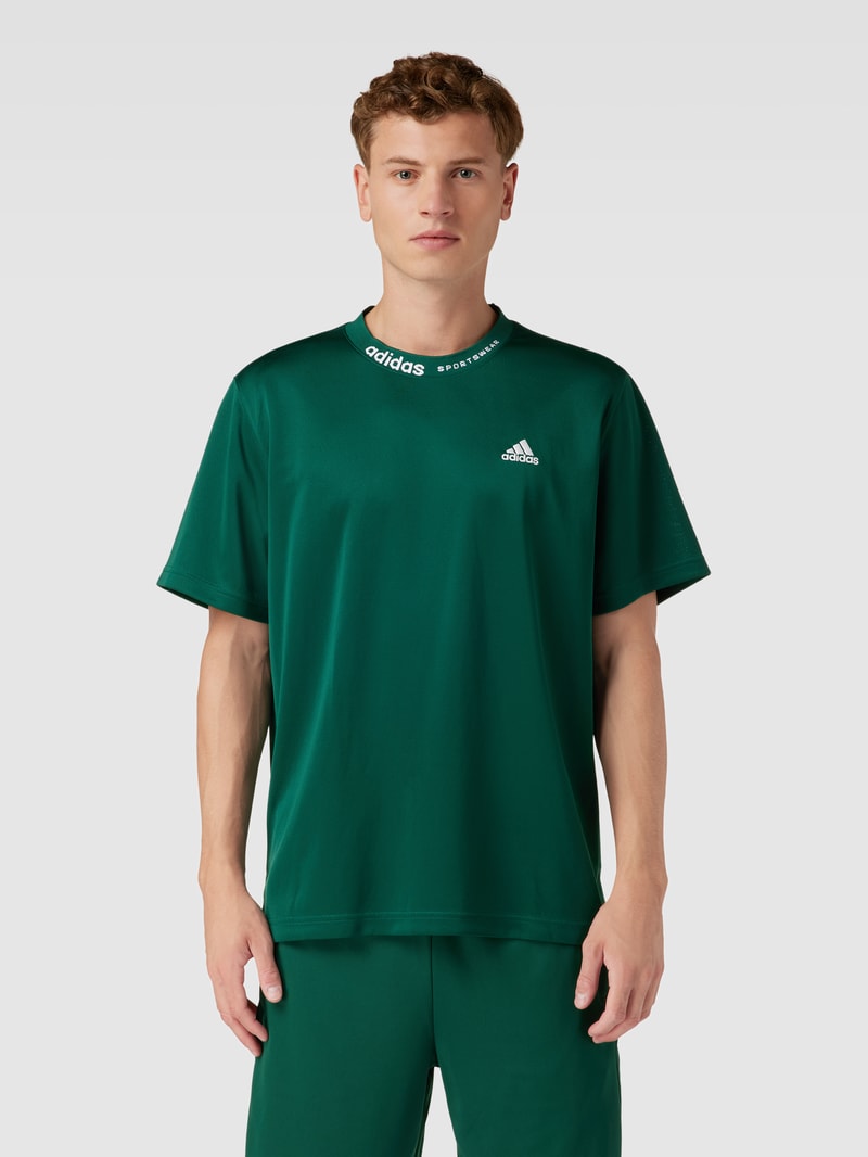 T-Shirt mit Label-Details in bottle