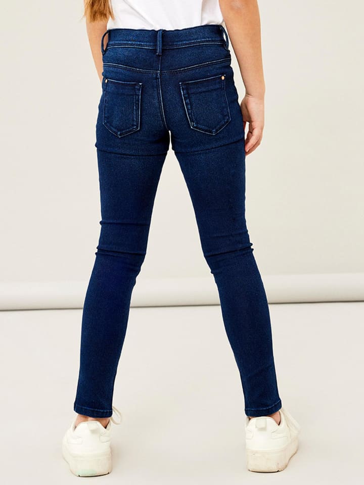 name it Jeanshose slim fit in dark blue denim günstig kaufen