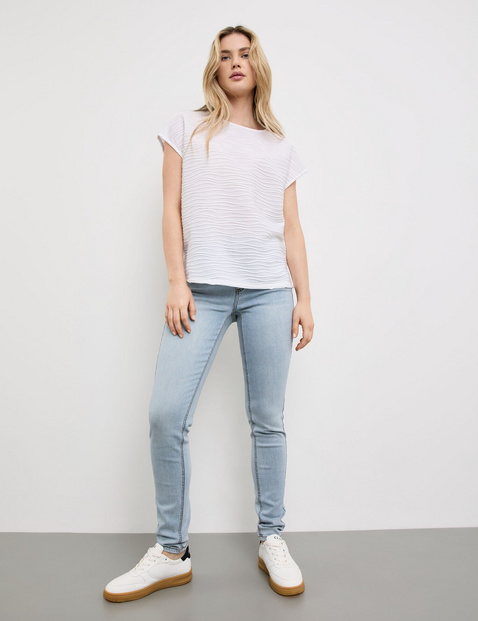 Shirt aus Struktur-Jersey