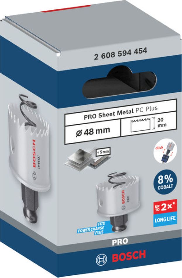 Bosch Blue Accessories 2608594454 PRO Sheet Metal PC Plus hullsag 48 mm