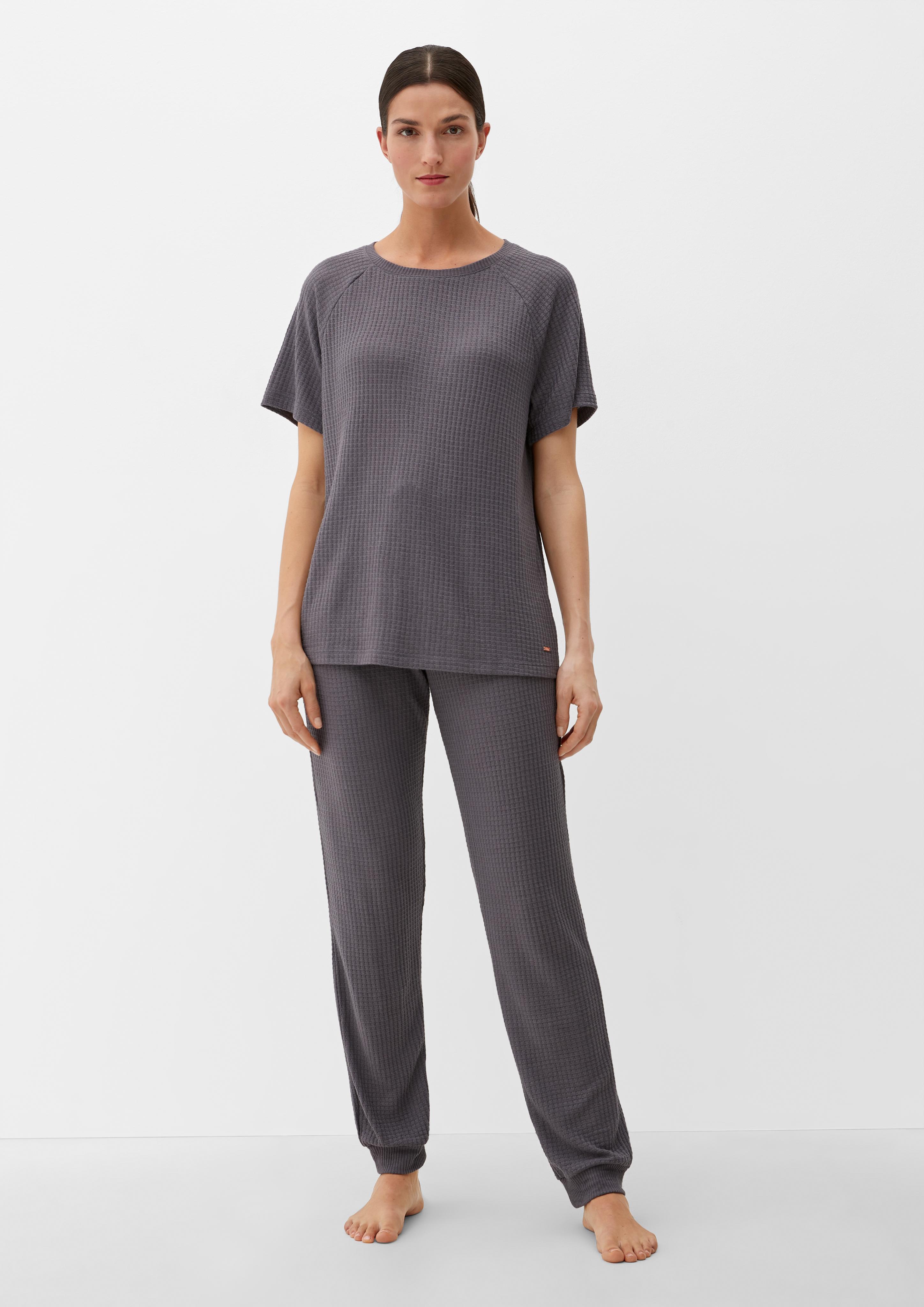 Nachtshirt in Waffelpiqué-Struktur  6007804-9000