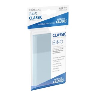 Ultimate Guard Kartenhüllen Japanische Classic Soft Sleeves Clear (100) [62x89mm]