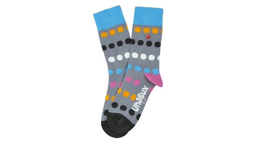 Unabux Unisex Socken Punkte grau