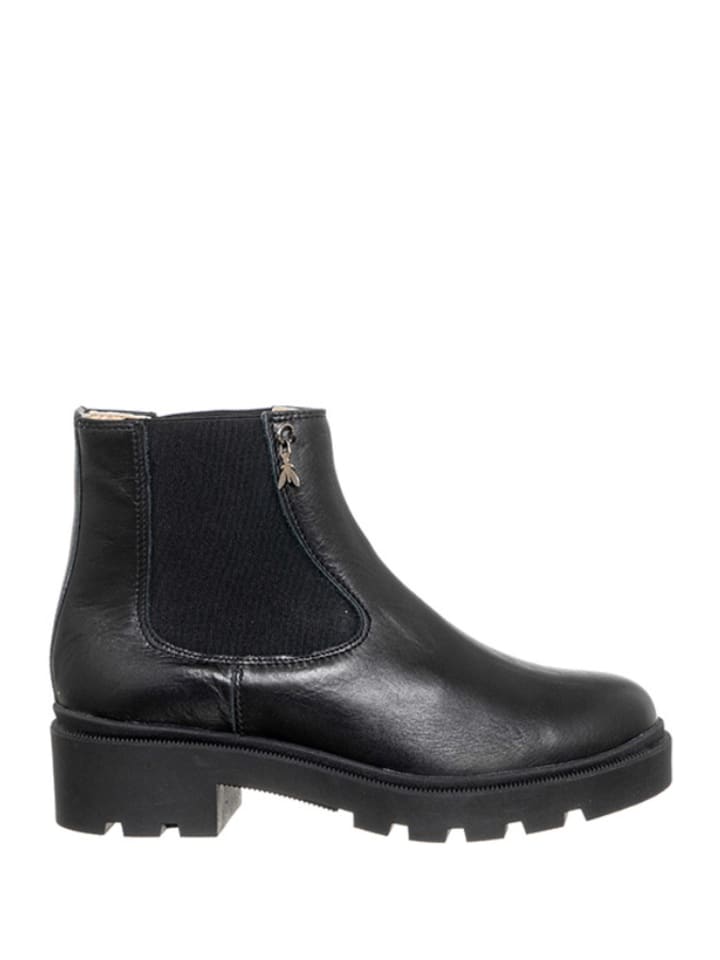 Patrizia Pepe Leder-Chelsea-Boots in Schwarz günstig kaufen