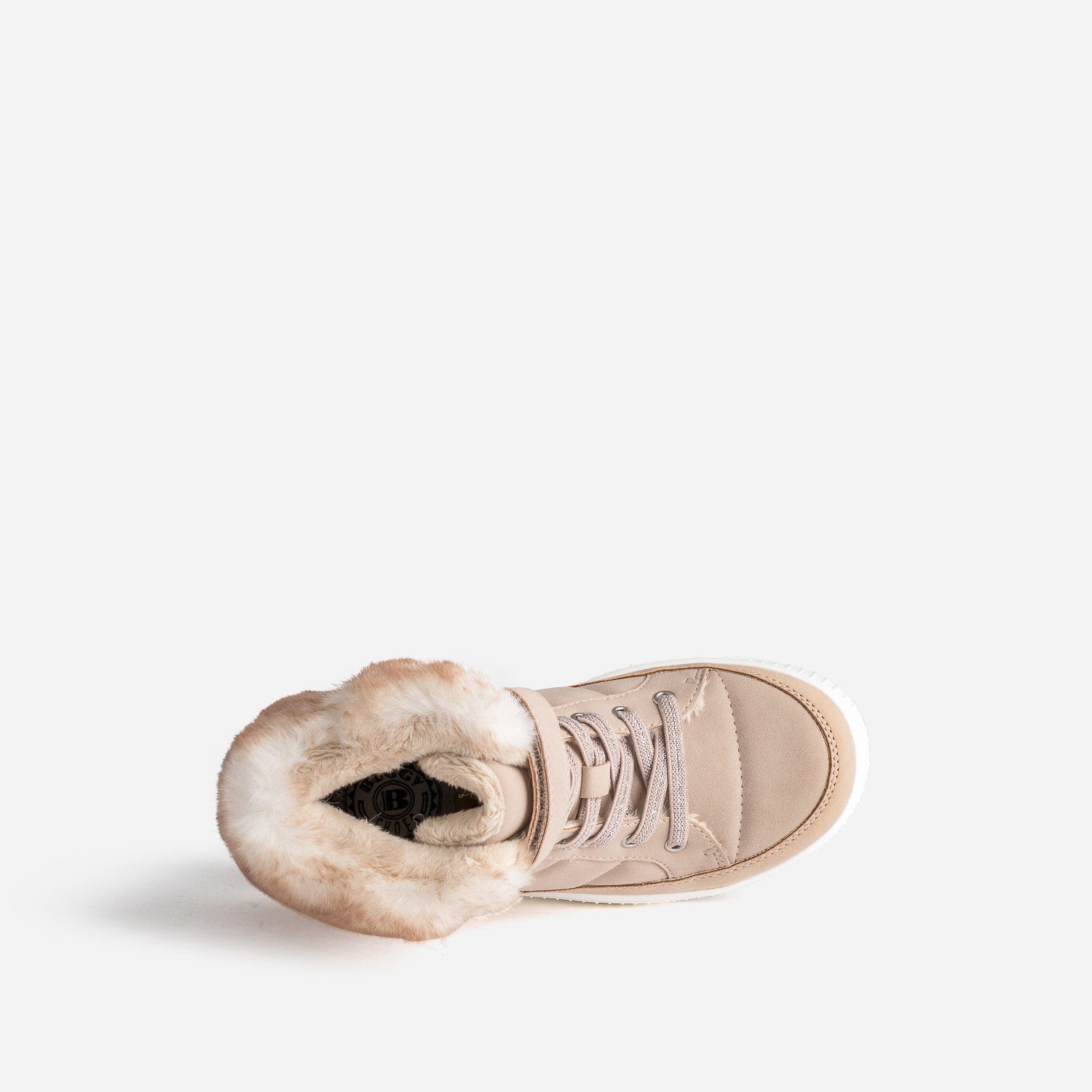 Basket BUGGY beige rosé fourrée
