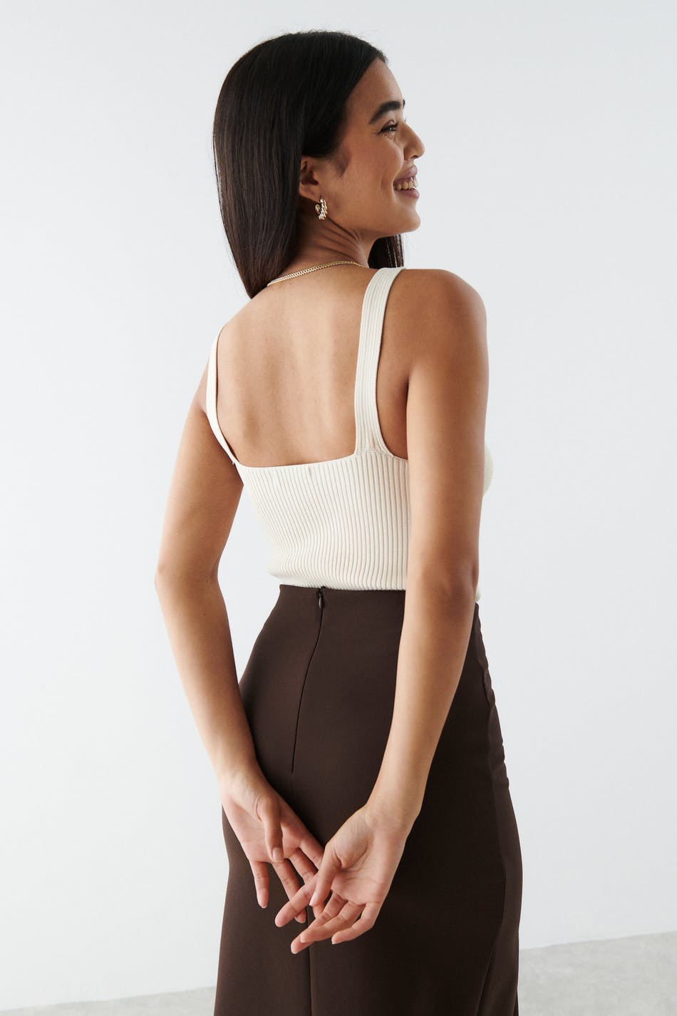 Soleil knitted bustier top