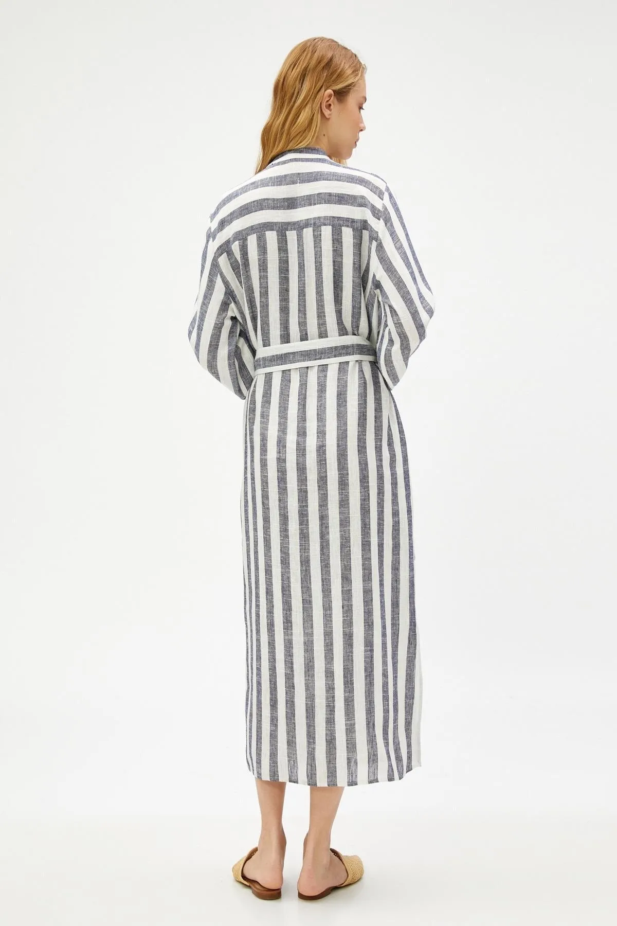 Koton  Kleid - Dunkelblau - Wickelschnitt