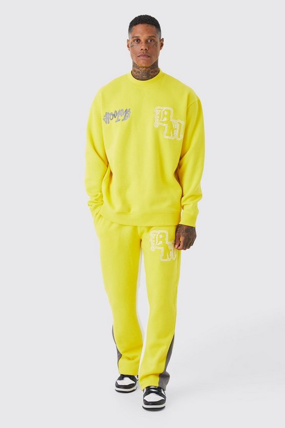 Kastiger Oversize Sweatshirt-Trainingsanzug