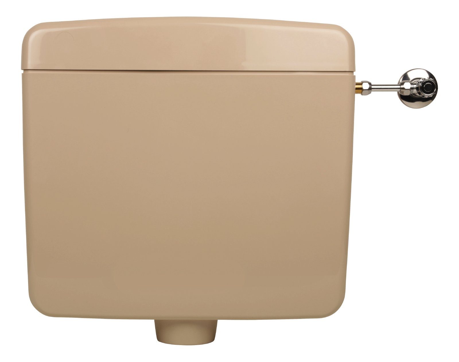 SANITOP WINGENROTH Spülkasten Opal, 9 l, Komplett-Set, Anschluss links oder rechts, Anschlussset hinten separat, Aufputz, Beige-Bahamabeige, Spül-Stopp Taste, Sparspülung, 210225