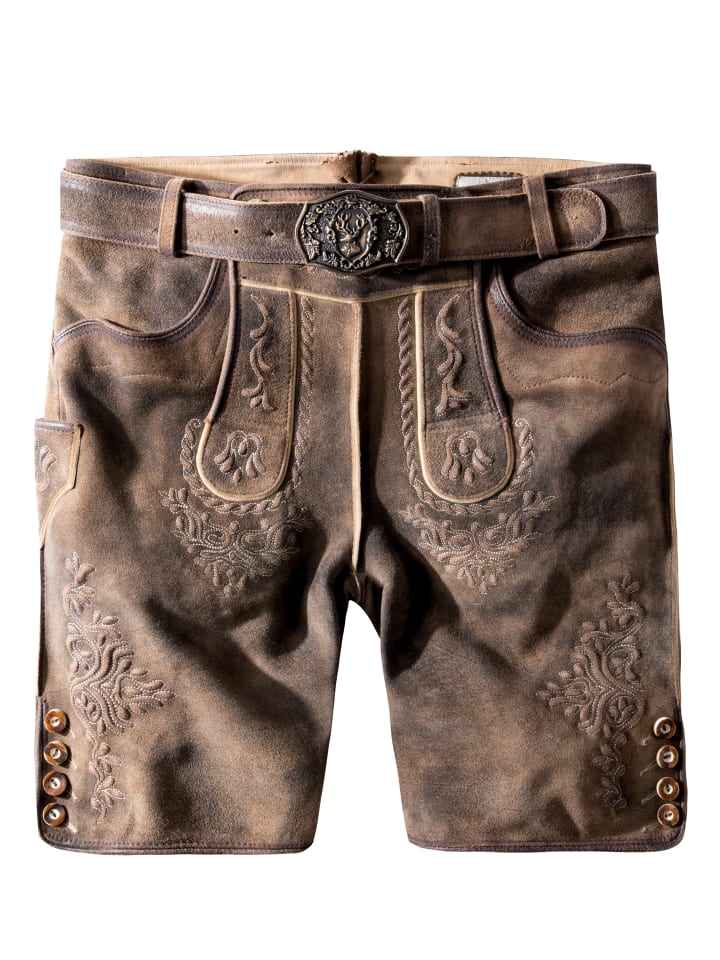 Stockerpoint Stockerpoint Trachtenlederhose Logan in kiesel gespeckt günstig kaufen