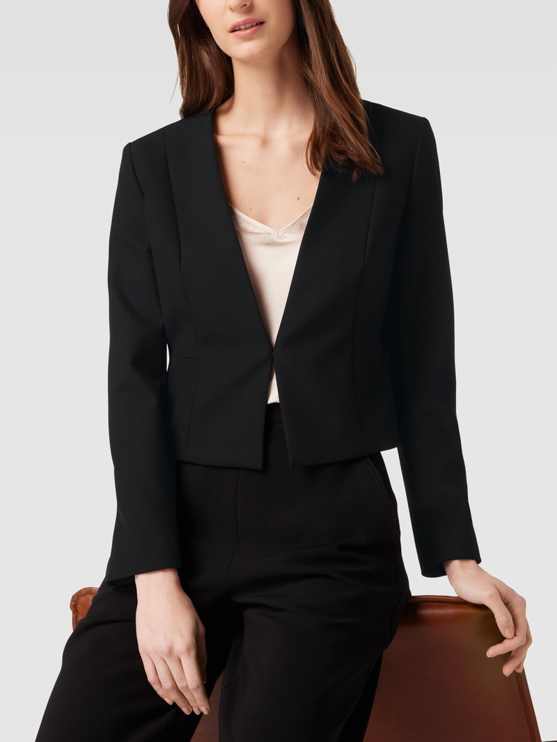 Blazer mit V-Ausschnitt Modell 'Jamaisa' in schwarz