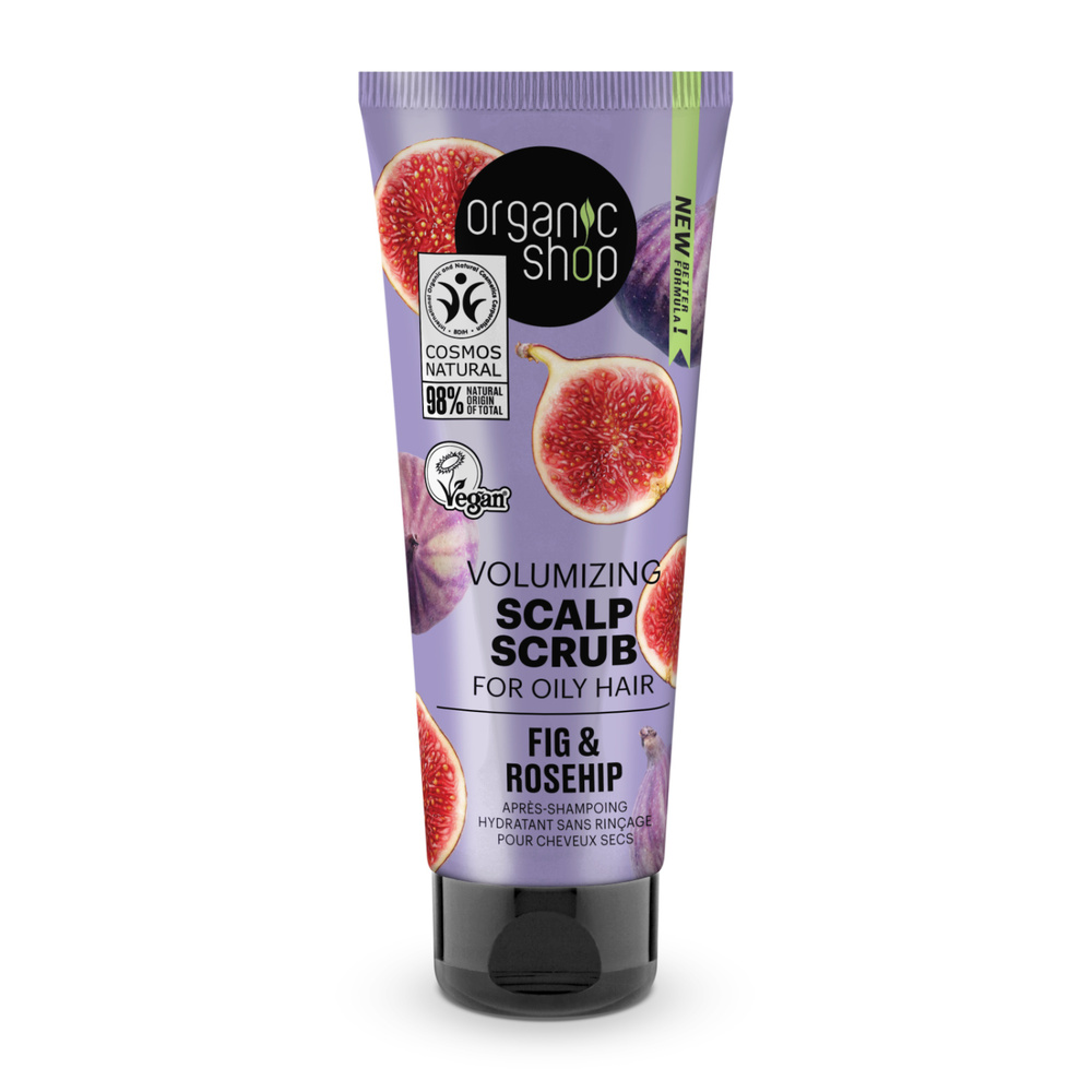 organic shop Gommage du cuir chevelu pour cheveux gras Figue Cynorhodon Vegan Naturel Gommage cuir chevelu