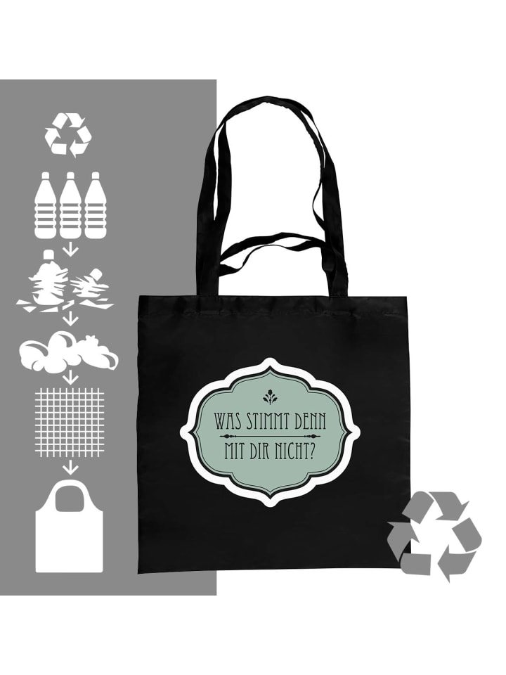 Geda Labels Tasche Was stimmt denn mit dir nicht in Schwarz - 40x40 günstig kaufen onesize