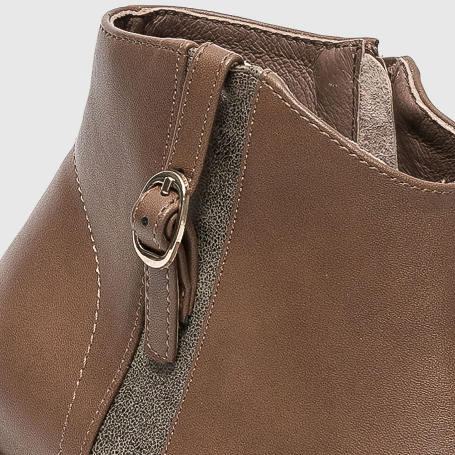 Boots camel avec boucle côté