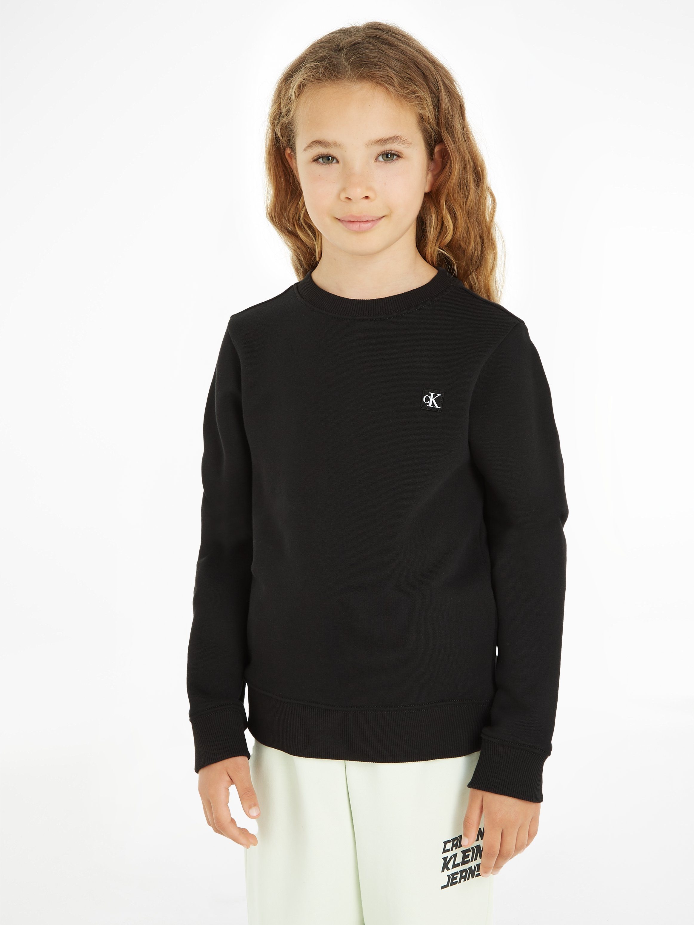Calvin Klein Jeans Sweatshirt MONOGRAM MINI BADGE CREWNECK mit Logopatch