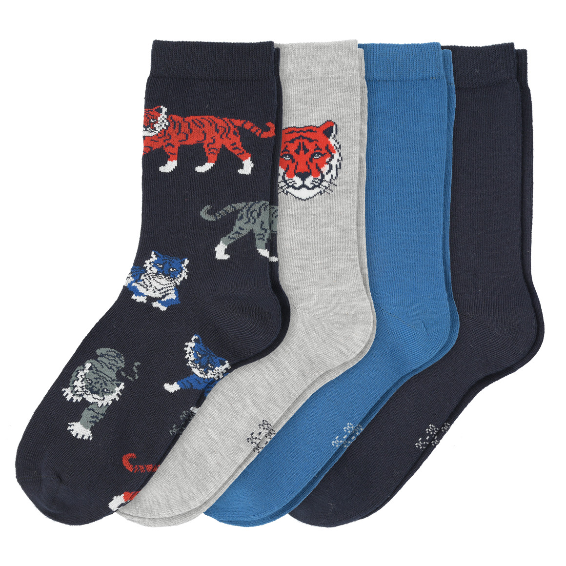 4 Paar Jungen Socken in verschiedenen Dessins