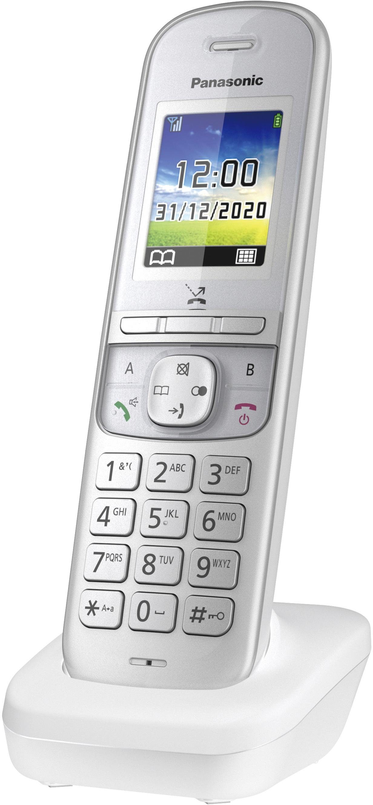 Panasonic KX-TGH722 Duo Schnurloses DECT-Telefon (Mobilteile: 2, mit Anrufbeantworter)