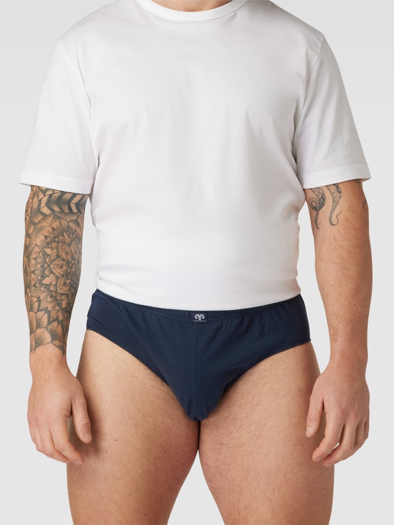 PLUS SIZE Slip im 3er-Pack Modell 'DAYTONA' in marineblau