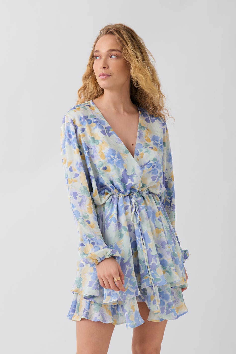 Mini drawstring dress