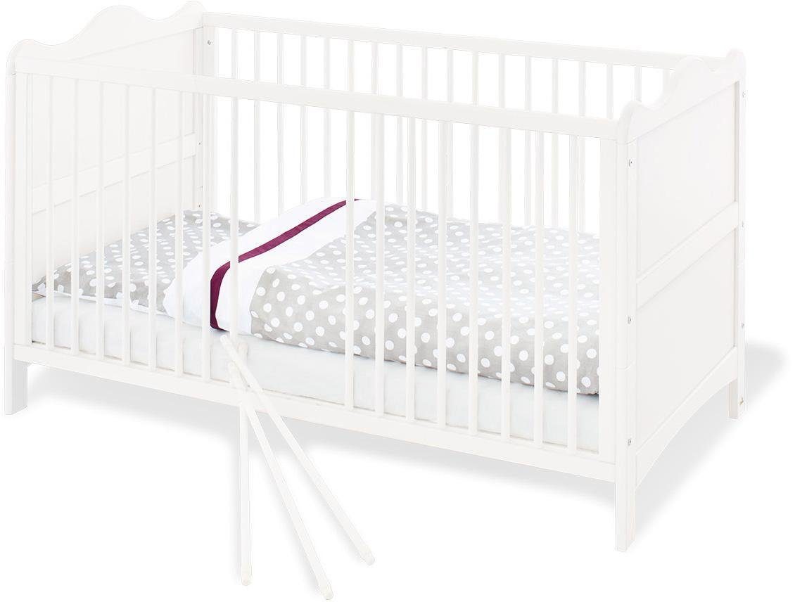 Pinolino® Babyzimmer-Komplettset Florentina, (Set, 4-St., Kinderbett, Wickelkommode, Regalaufsatz, Kleiderschrank), extrabreit groß mit Regalaufsatz; Made in Europe