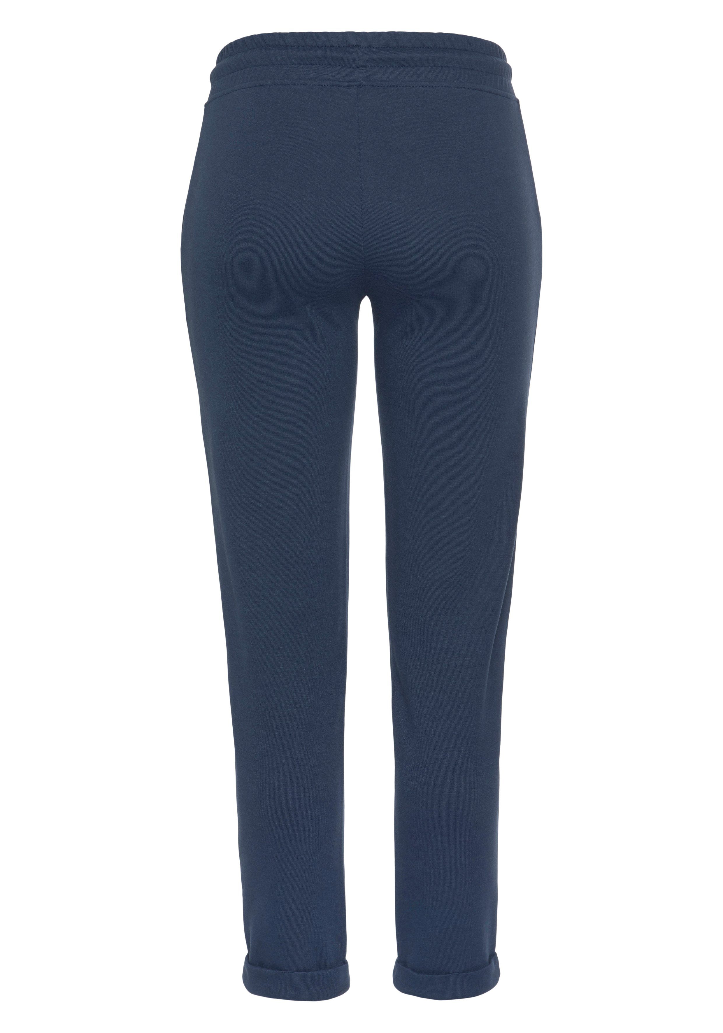 H.I.S Schlupfhose / Relaxhose / Sweathose mit kleinem Aufschlag am Saum, Loungeanzug