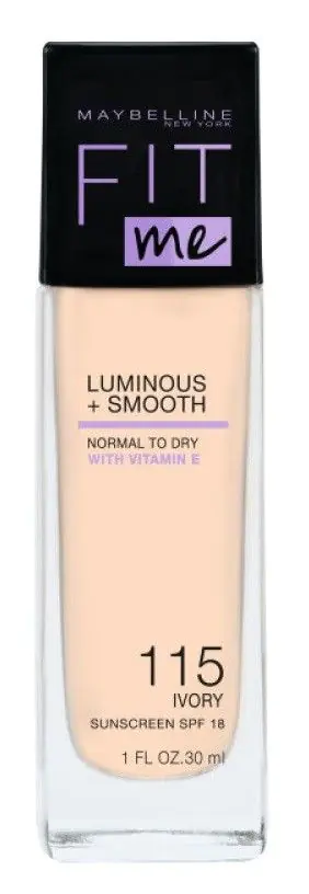 Base Maybelline Fit Me Luminous & Smooth, 115 Ivory