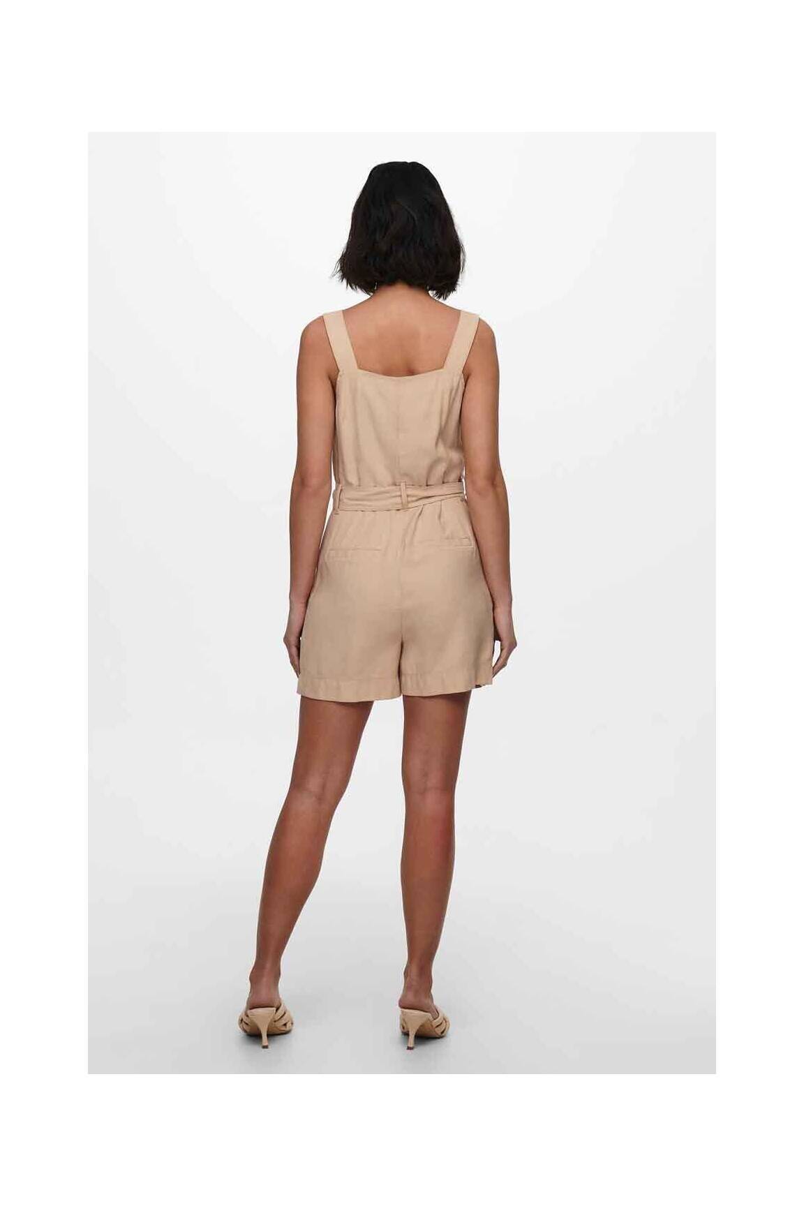 Only Combi Shorts Femme couleur beige