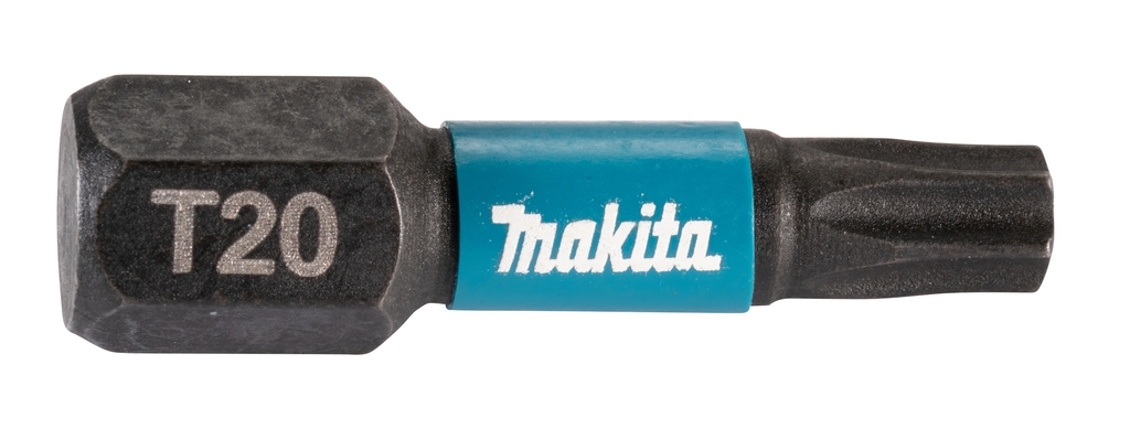 Acessórios Makita E-12382 Ponta de Parafusadeira de Impacto Preta T20 x 25 mm - Pacote com 25 peças
