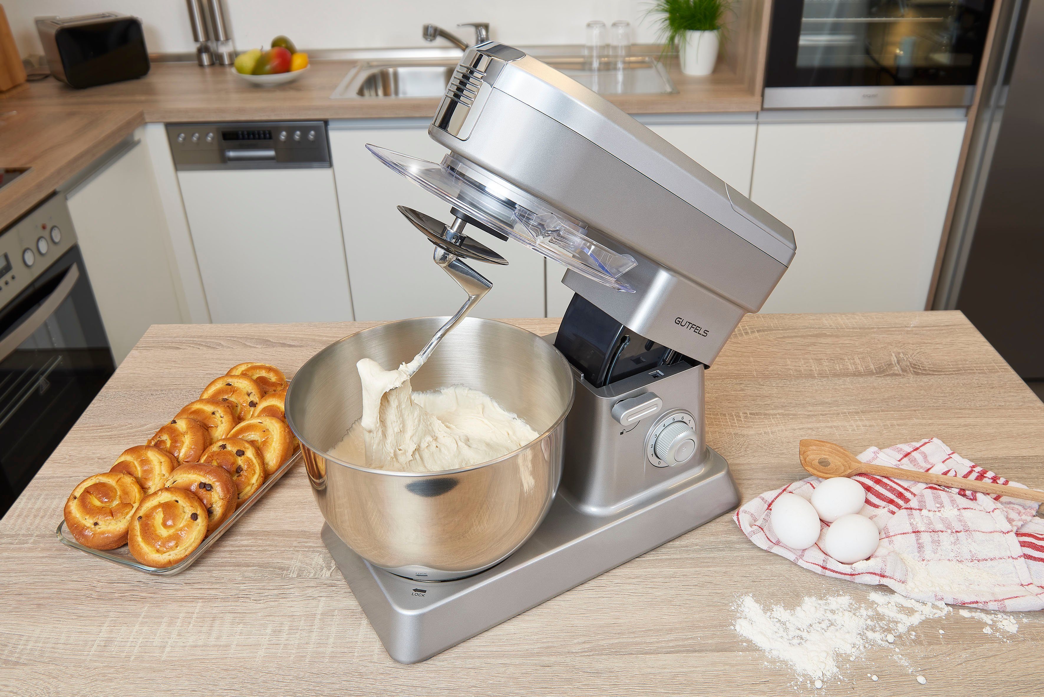 Gutfels Küchenmaschine KM 8101 si, 1200 W, 6,2 l Schüssel