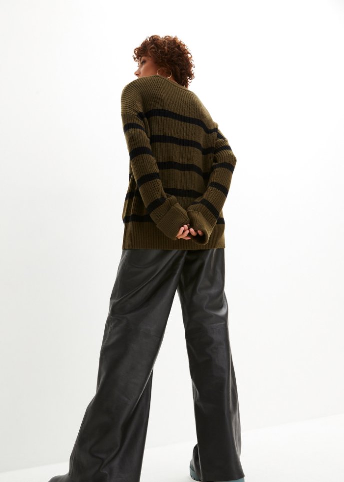 Wollpullover mit lockerer Passform
