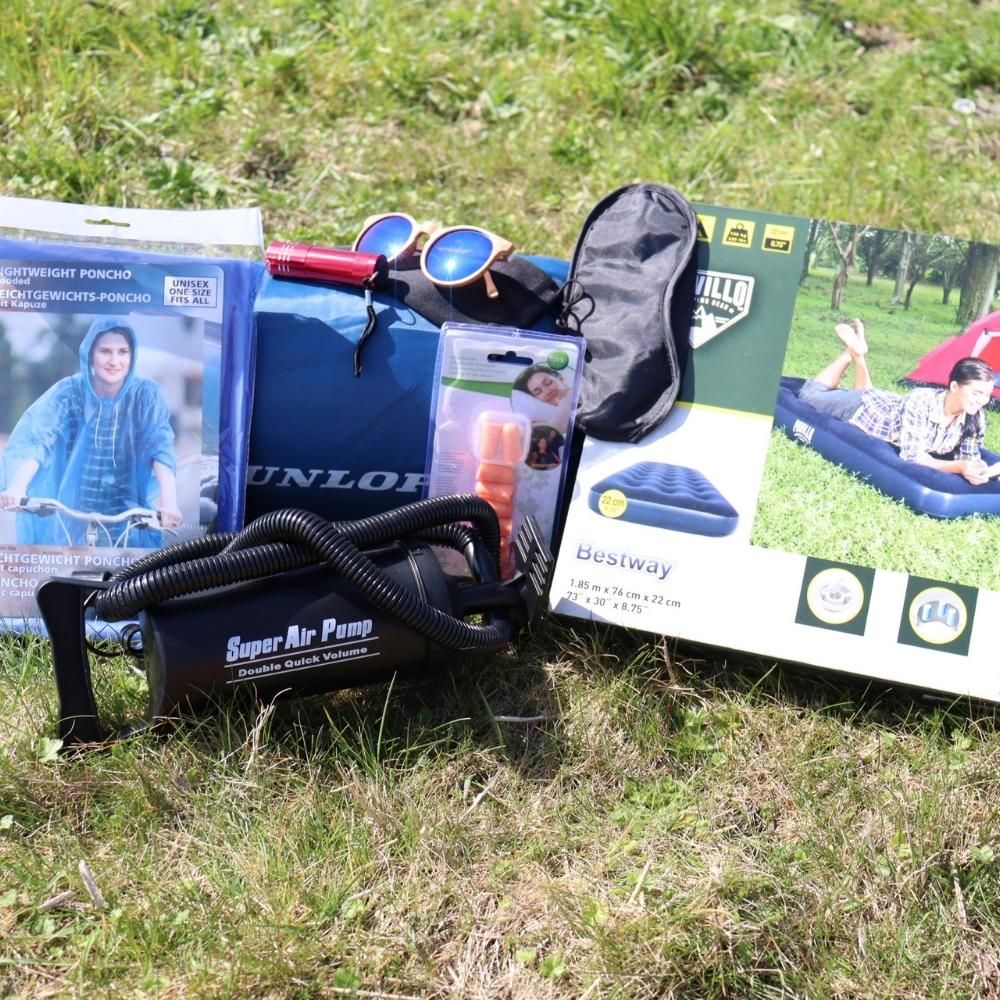 Festbox orange schwarz XL Pop-up-Zelt Festivalpaket
