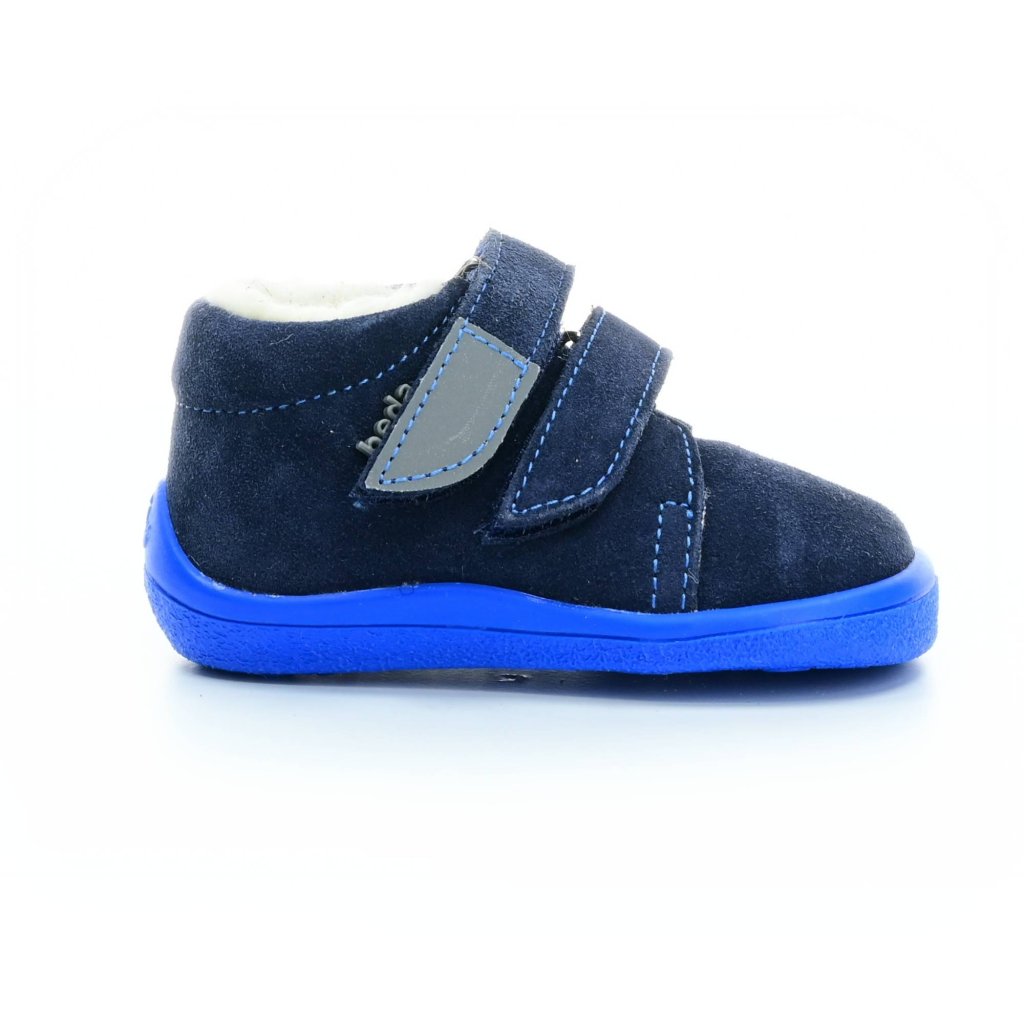 Beda Daniel mit Membran (BF 0001/W/MK) dunkelblaue Winter-Barfußstiefeletten