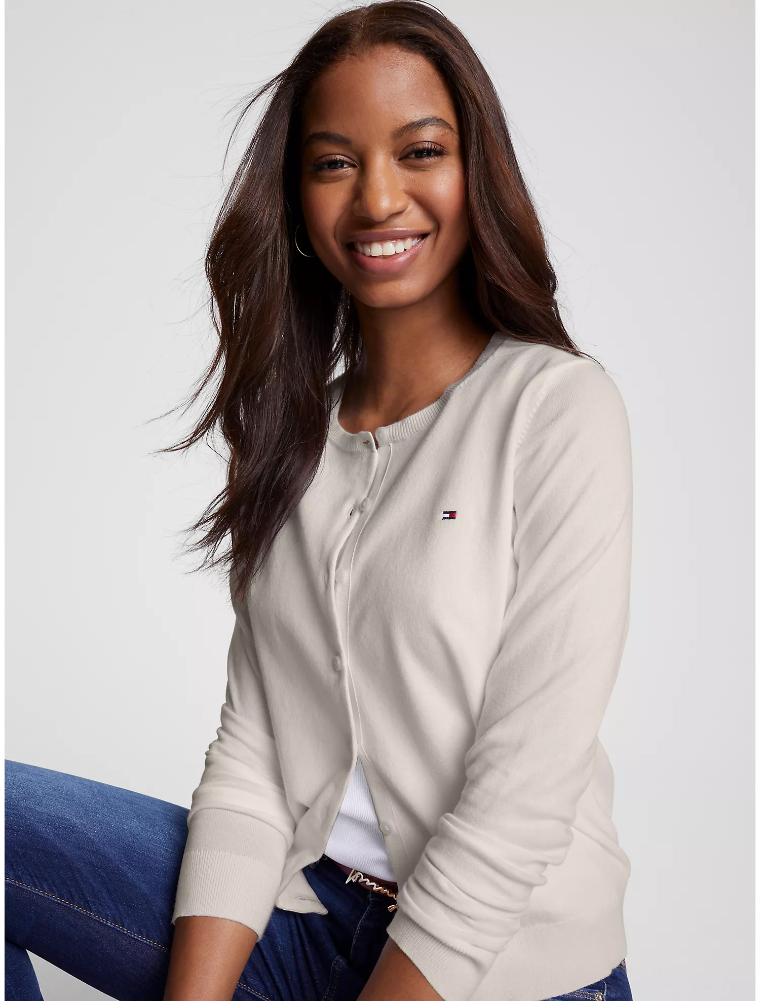 Solid Button-Up Cardigan