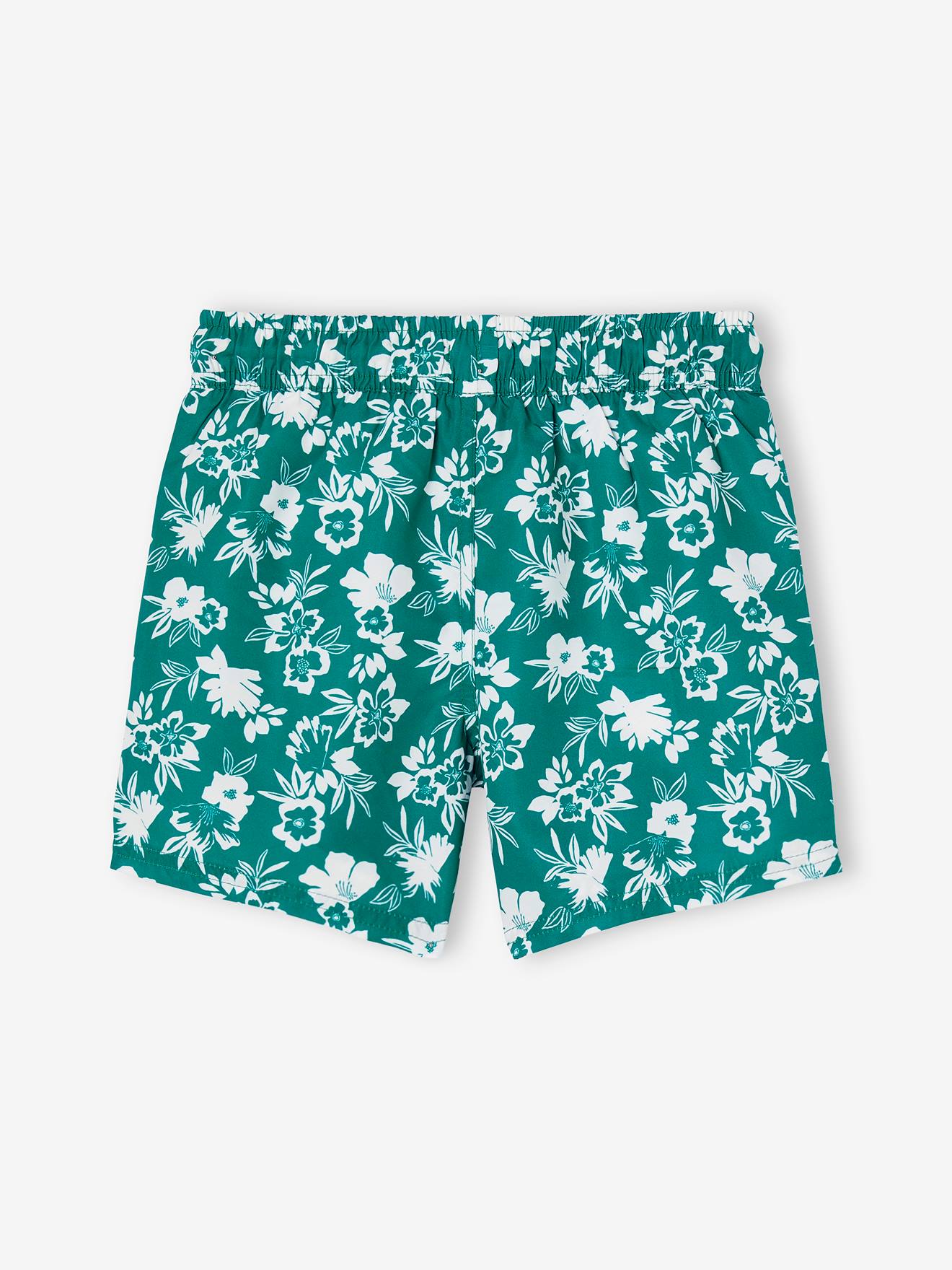 Short de bain imprimé garçon menthe