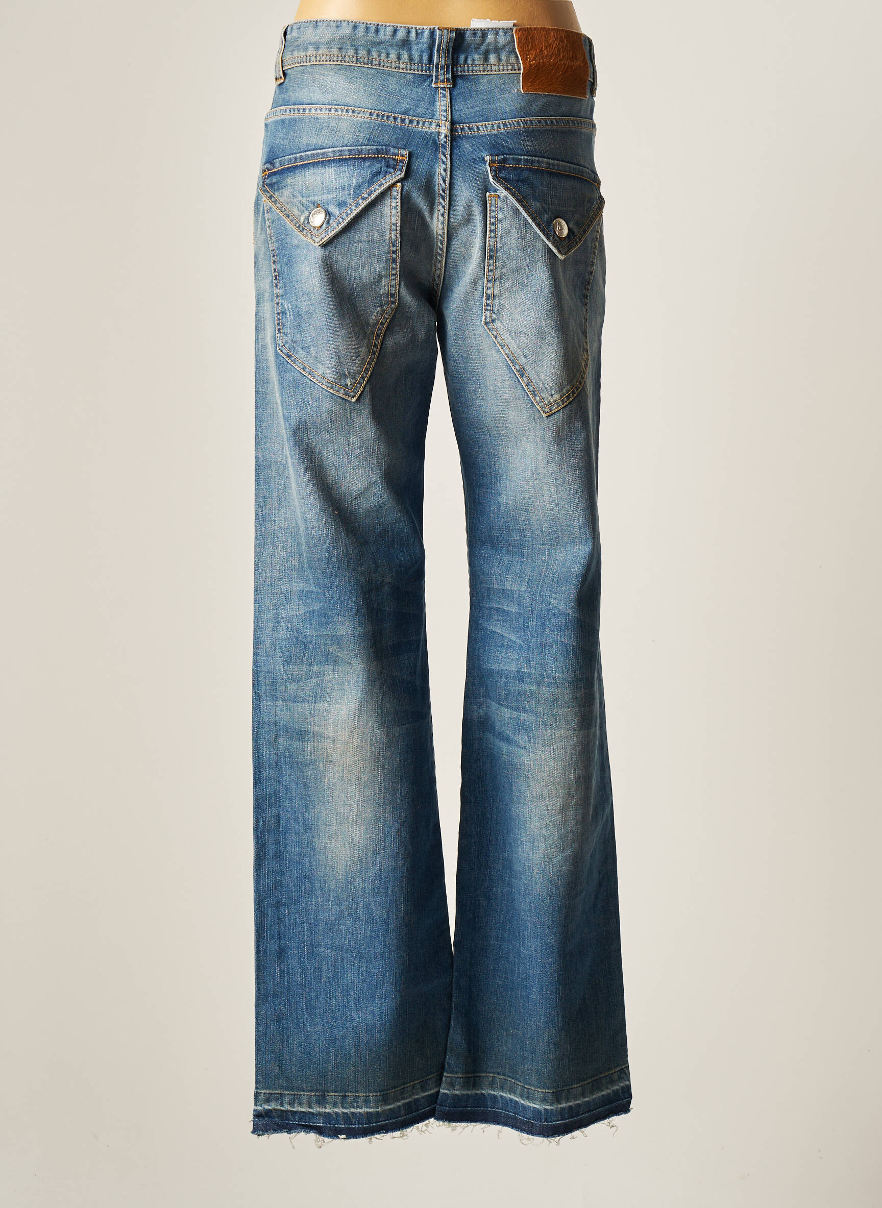 Blue Level Jeans Coupe Large Femme couleur bleu