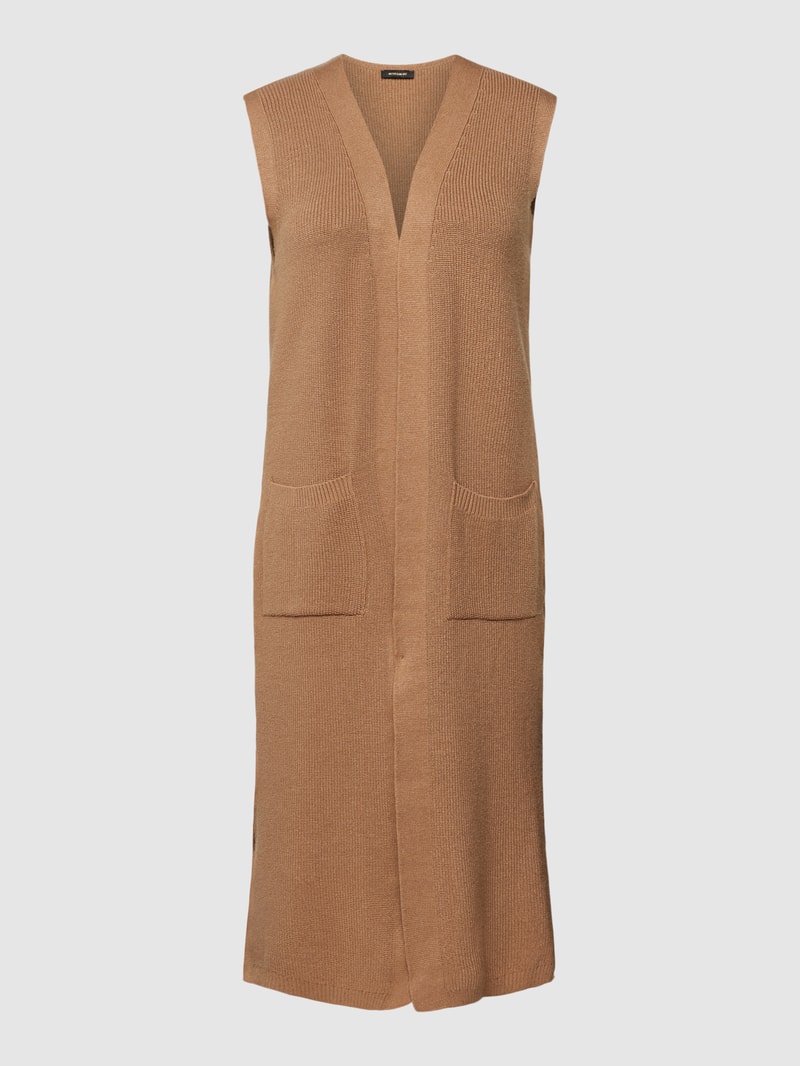 Longcardigan mit Seitenschlitzen in sand