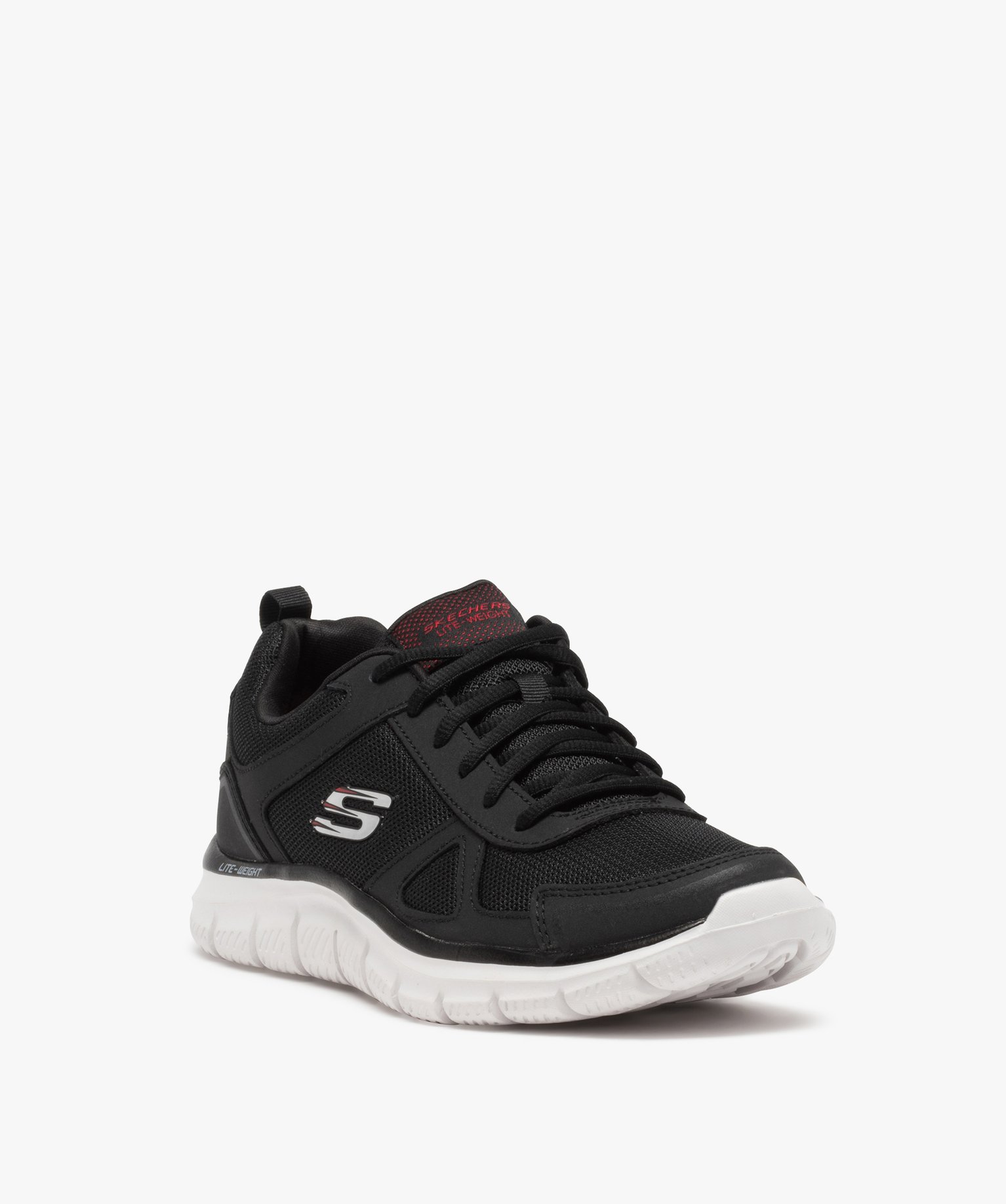 Baskets homme running unies à lacets – Skechers noir | GEMO