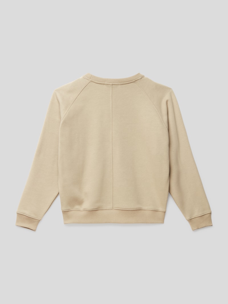 Sweatshirt mit Label-Print Modell 'MONOGRAM' in sand