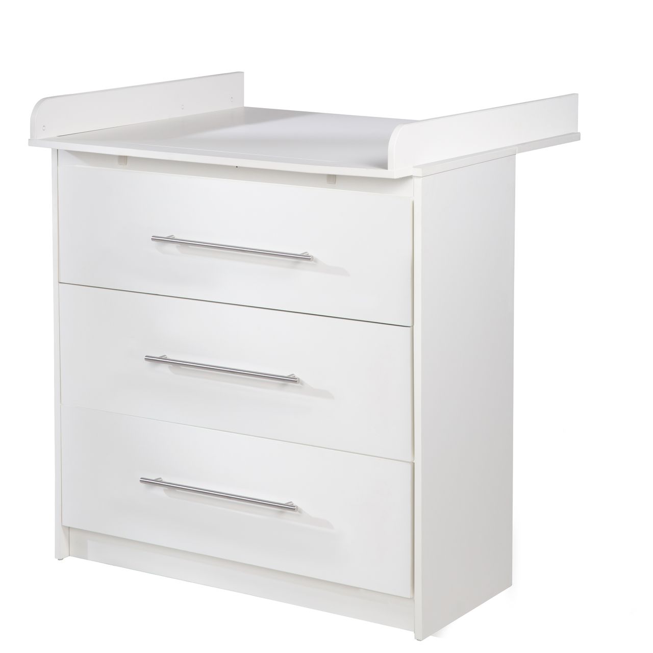 Roba Wickelkommode „Maren“ mit abnehmbarem Aufsatz , schmal, 3 Schubladen, Wickelhöhe 90,5 cm, Weiß