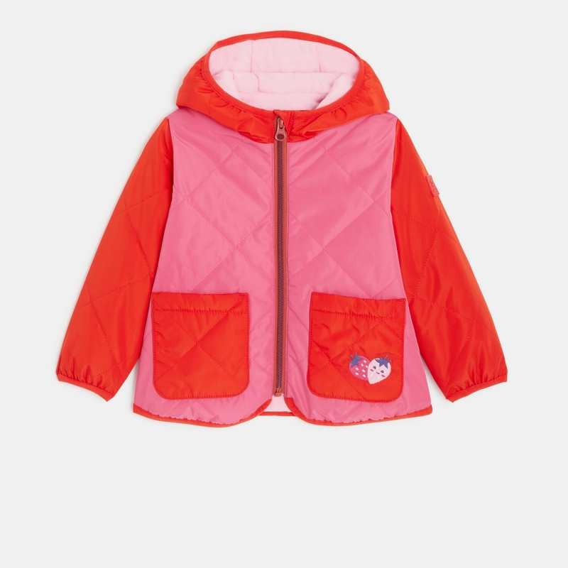 Blouson bébé fille rose et rouge bébé fille Catimini
