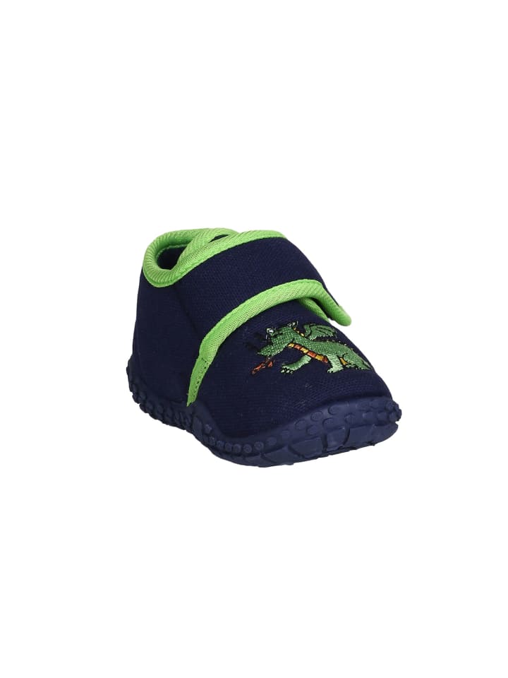Playshoes Hausschuh Drache in Marine günstig kaufen