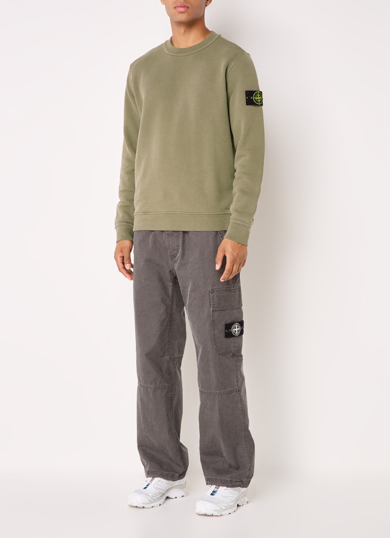 Πουλόβερ από οργανικό βαμβάκι Stone Island 61241 με λογότυπο