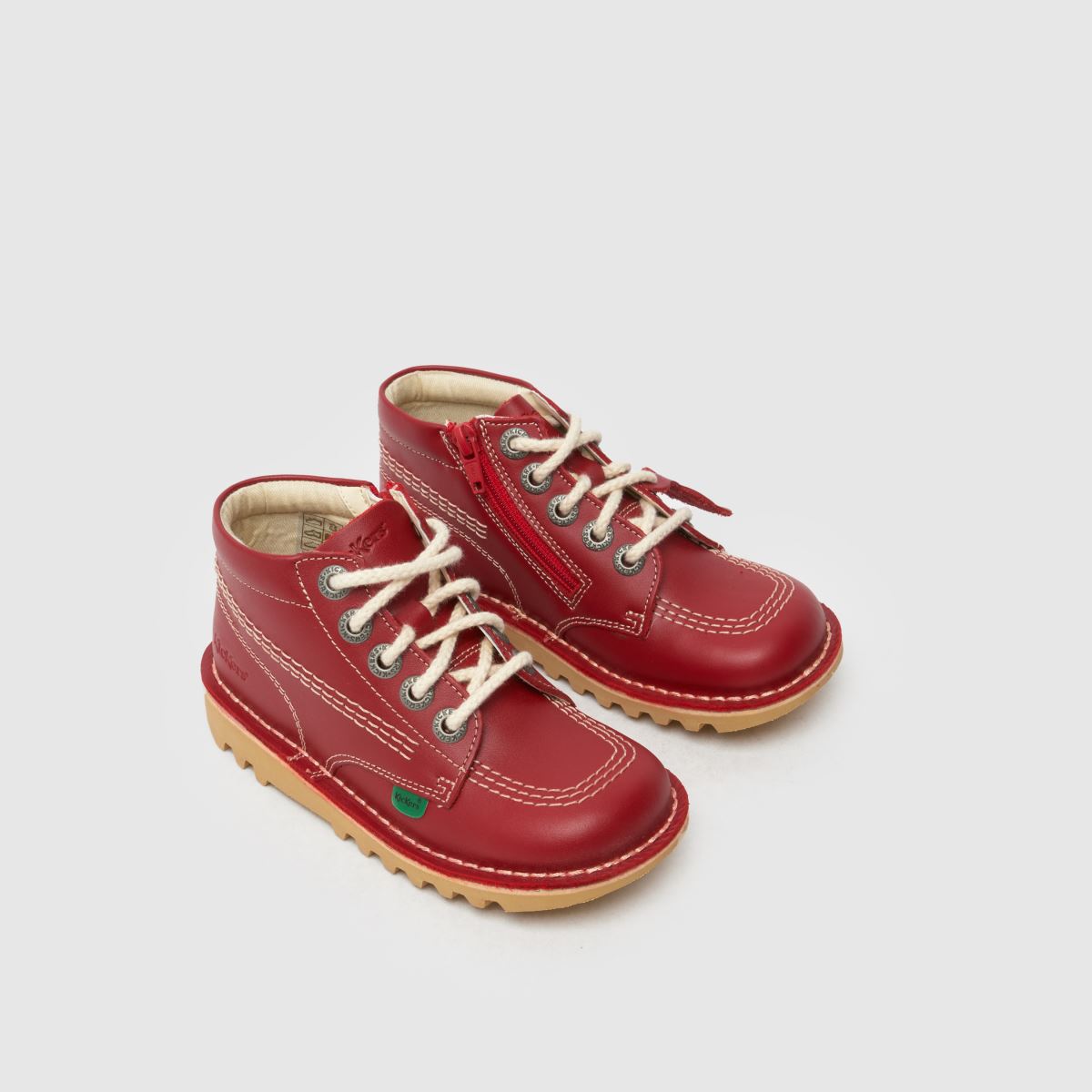 Kickers röda kick hi zip småbarnsstövlar