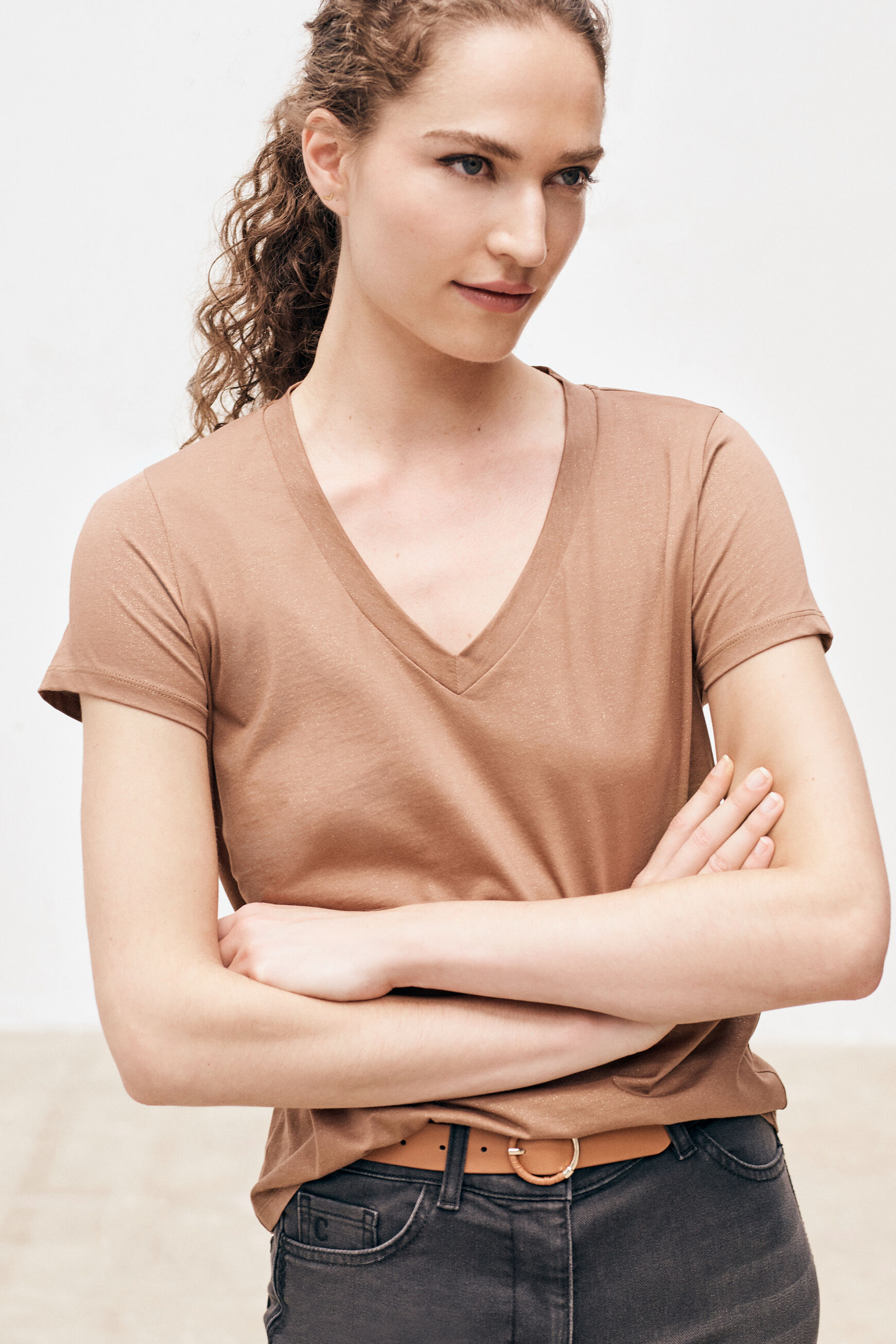 t-shirt nevada marron femme