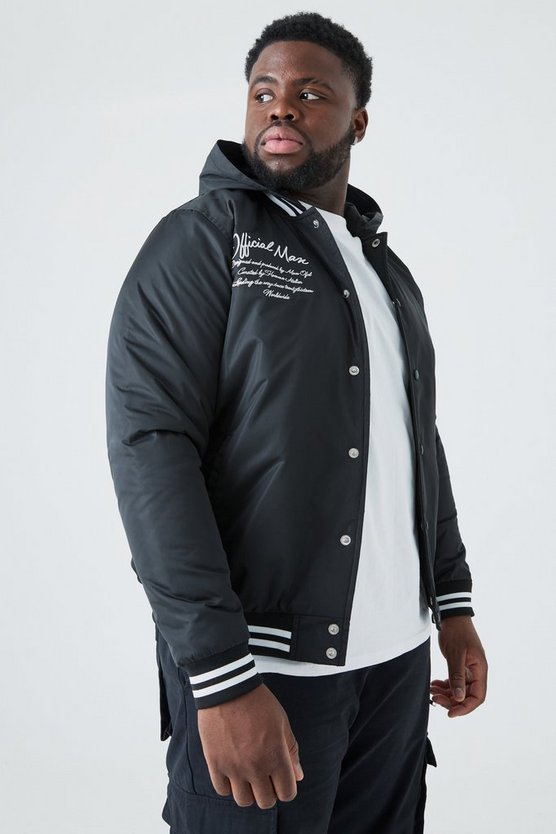 Plus Nylon-Jacke mit Kapuze