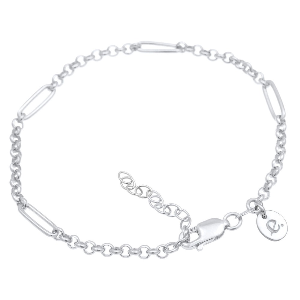 Elli PREMIUM Elli PREMIUM Bracelet Figaro Glieder Style Erbskette 925 Silber Bracelet