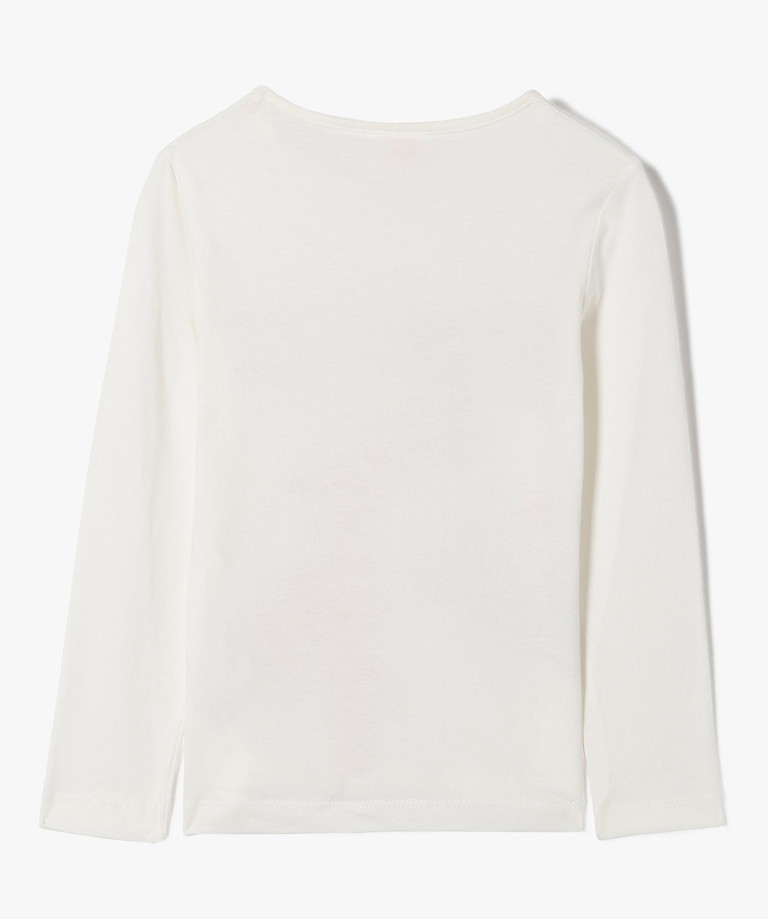 Tee-shirt fille à manches longues imprimé - Miraculous blanc | GEMO