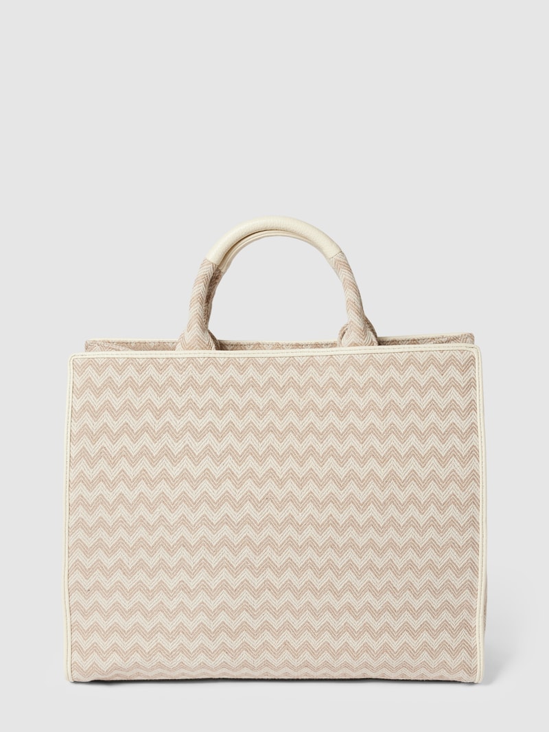 Tote Bag mit Zickzack-Muster Modell 'Kierra' in stein